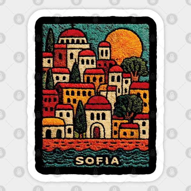 Bulgaria Capital Art Print - Sofia City Illustration Sticker by TuncGK